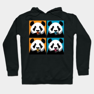 Pop Pursed Lips Panda - Funny Panda Art Hoodie